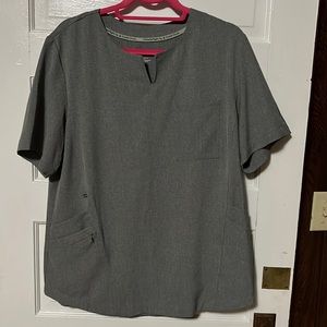 Grey Cuddl Duds scrub top